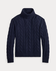 Cable-Knit Cashmere Roll Neck Jumper