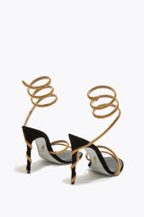Margot Black And Gold Sandal 105