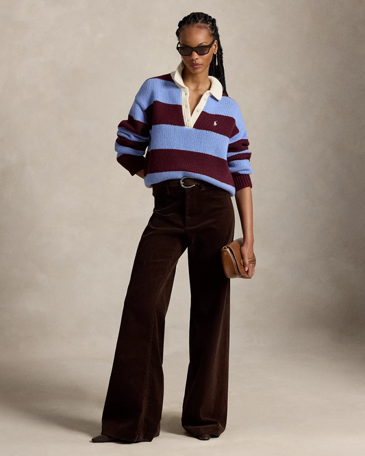 Striped Wool-Blend Rugby Jumper