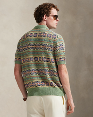 Linen-Cotton Polo-Collar Jumper