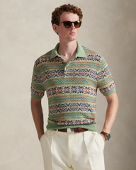 Linen-Cotton Polo-Collar Jumper