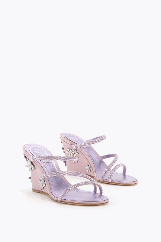 Eva Lilac Wedge Sandal 80