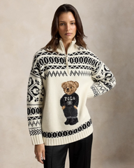 Ski Polo Bear Wool-Cashmere Quarter-Zip