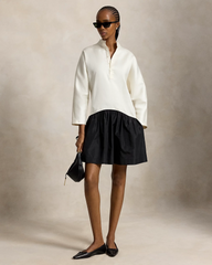 Cotton-Silk Taffeta Dress