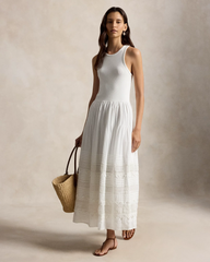 Lace-Trim Tank Dress