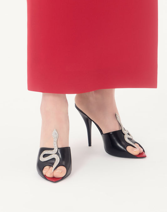 Coeur Vipère Kidskin Slide Sandal 105mm