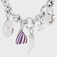 Celine Charms Berlingot In Resin And Brass With Rhodium Finish