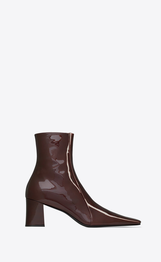 Rainer Zipped Boots In Patent Leather