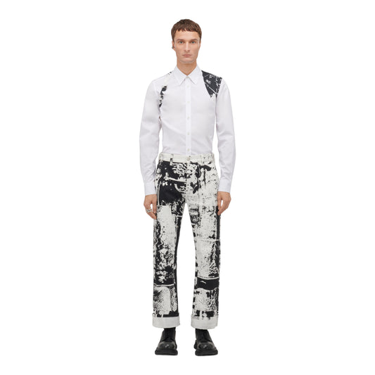 Men's Fold Workwear Jeans in Black/white