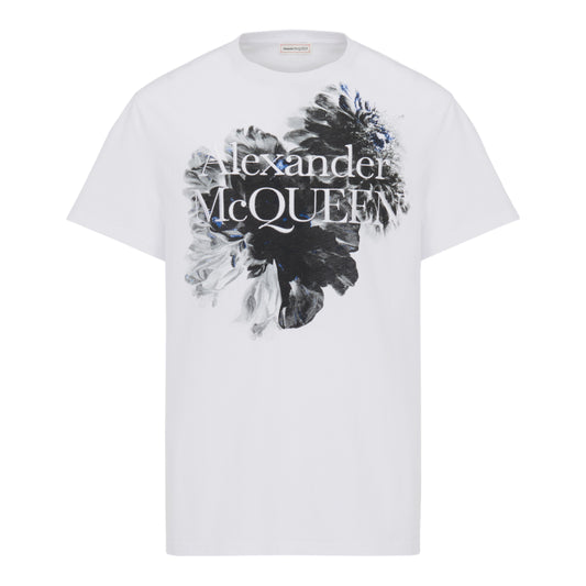 Men's Dutch Flower Logo T-shirt in White/black