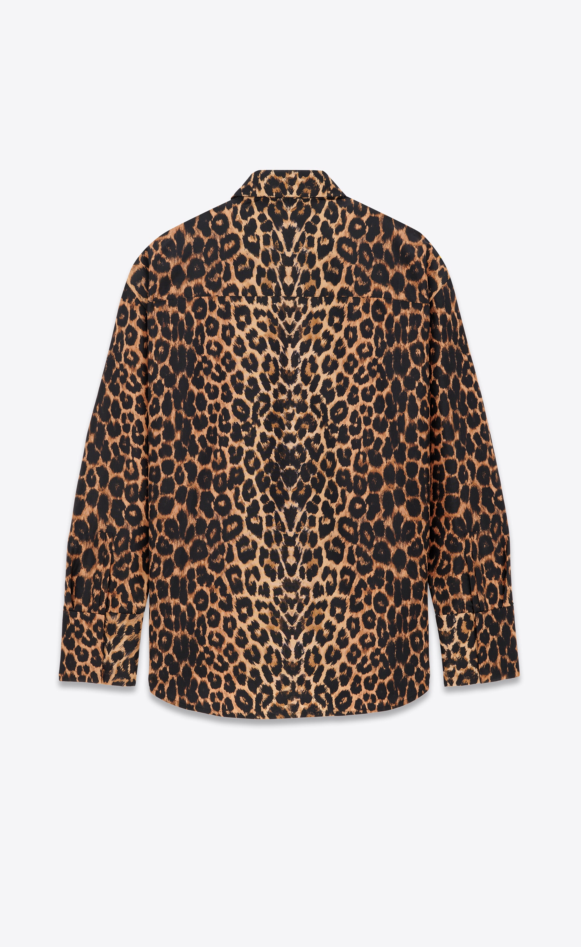 Oversized Shirt In Leopard Silk Taffeta
