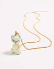 Le Chat De La Maison Necklace In Metal, Nylon And Swarovski® Crystals