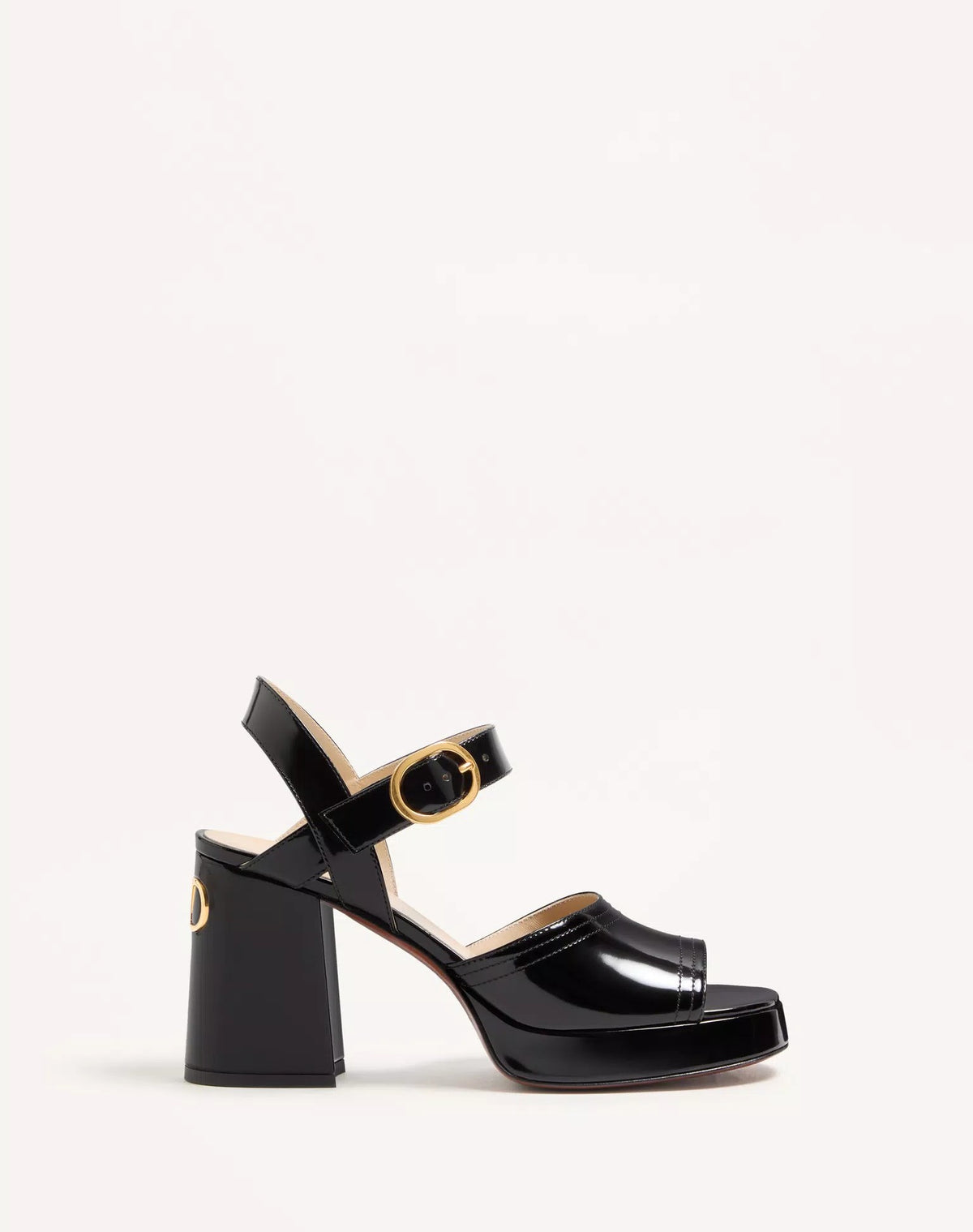 Fawcette Platform Sandal In Polished Calfskin 100Mm