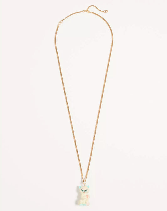 Le Chat De La Maison Necklace In Metal, Nylon And Swarovski® Crystals