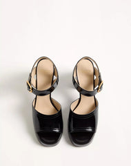 Fawcette Platform Sandal In Polished Calfskin 100Mm