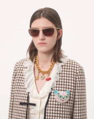 Chez Valentino Necklace In Metal, Enamel And Swarovski® Crystals