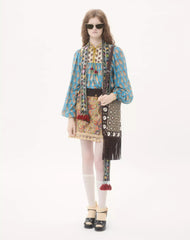 Valentino Garavani Nellcôte Embroidered Shoulder Bag With Fringes