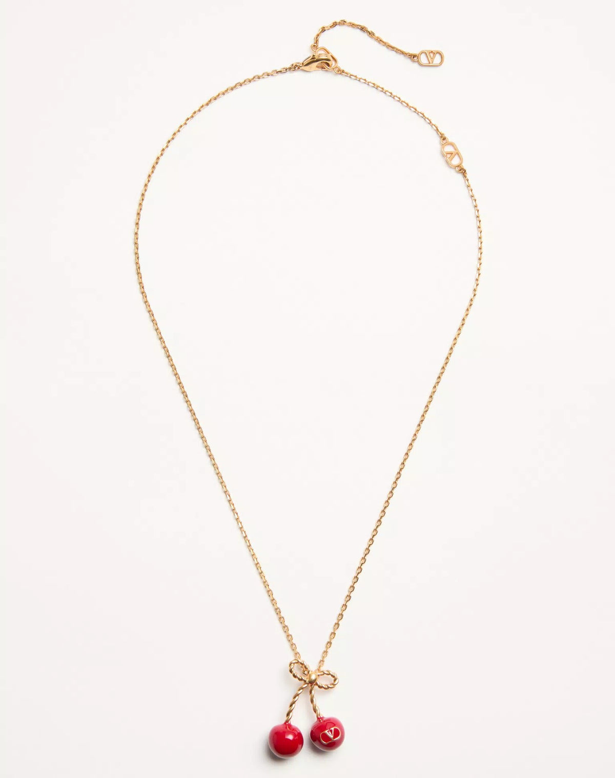 Cherryfic Metal And Enamel Necklace