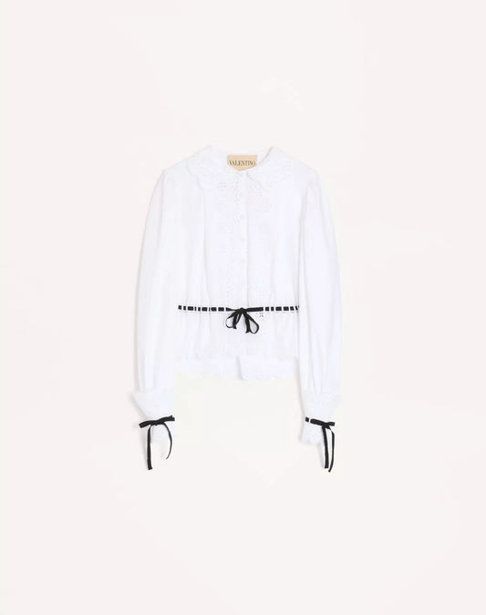 Embroidered Cotton Popeline Shirt