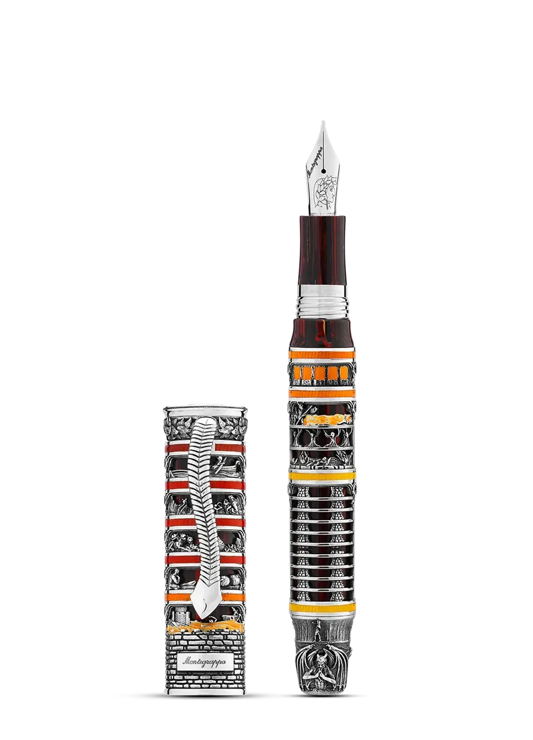 Dante Alighieri: Inferno Fountain Pen, Silver
