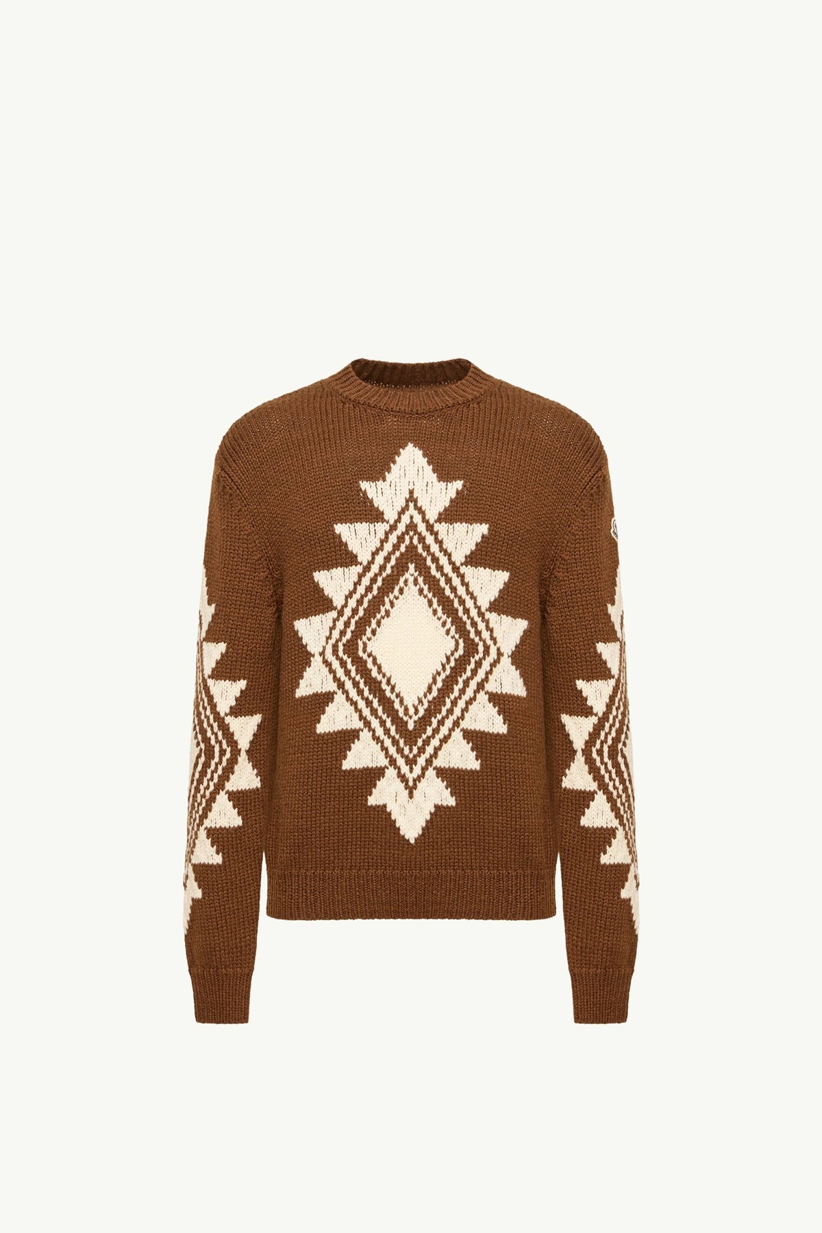 Geometric Jacquard Wool Blend Jumper