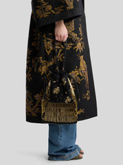 Small Suede Kalispera Bag With Embroidery And Beads