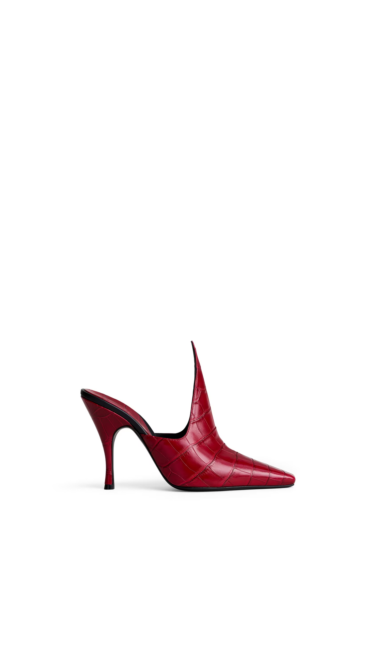 Mules In Crocodile Embossed Calfskin