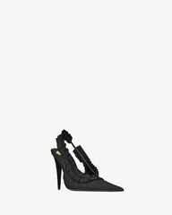 Madeleine Slingback Pumps In Silk Taffeta