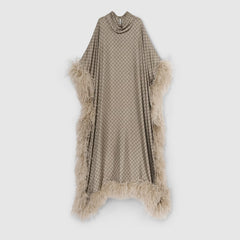 Printed Silk Twill Long Dress