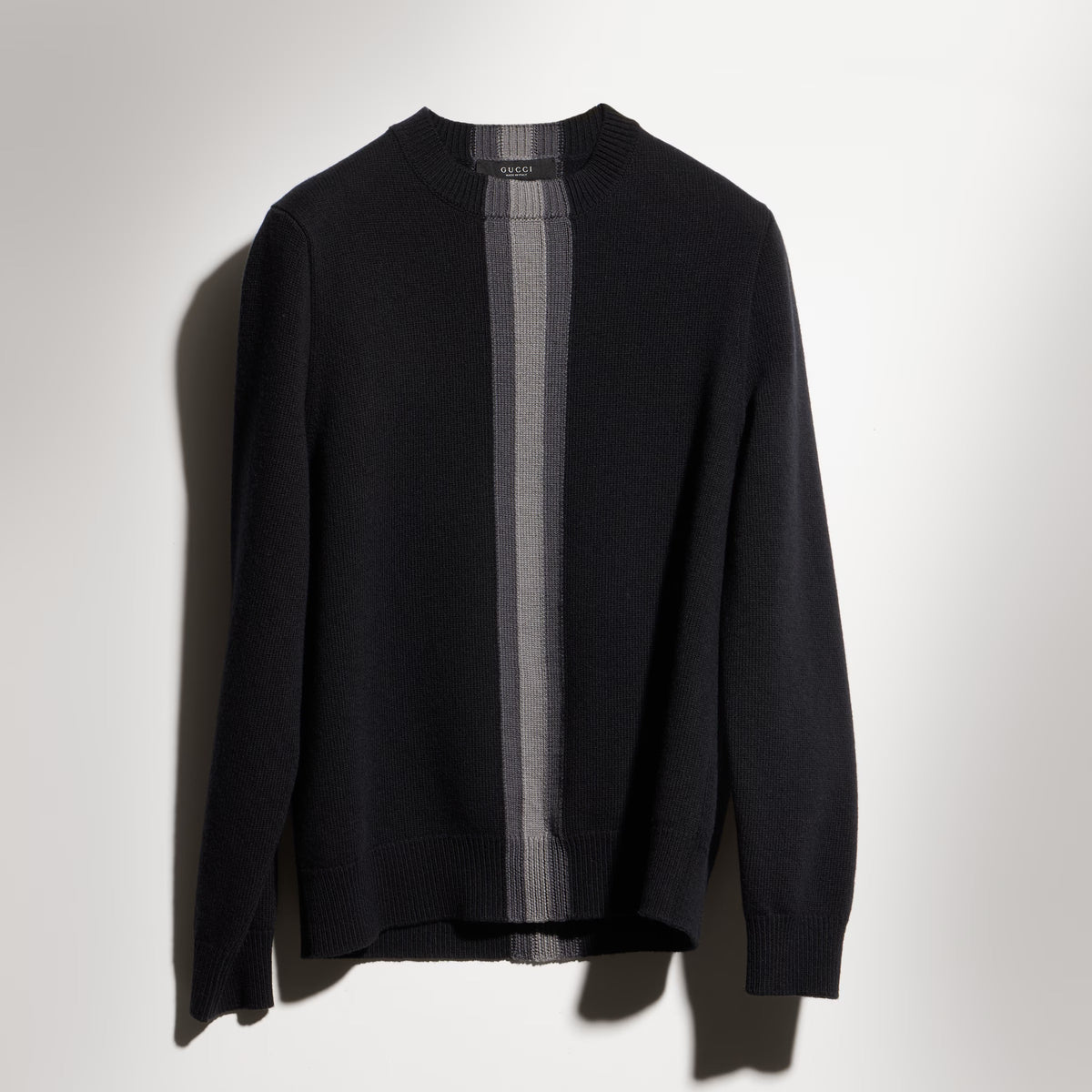 Knit Wool Sweater With Muted Web