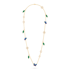 Lucky Spring Butterfly Long Necklace, 15 Motifs
