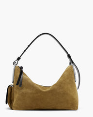 Scene Large Shoulder Bag In Suede