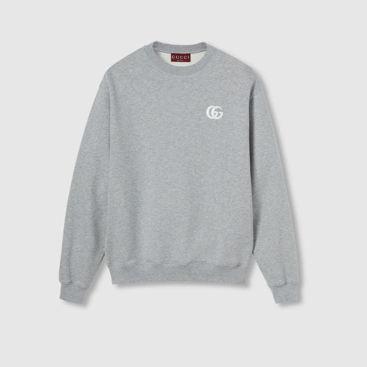 Cotton Jersey Sweatshirt With Embroidery