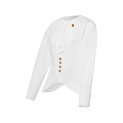 Asymmetrical Bib Blouse