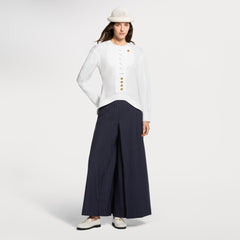 Asymmetrical Bib Blouse