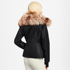 Fox Collar Belted Ski Jacket