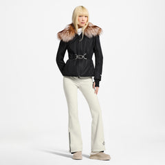Fox Collar Belted Ski Jacket