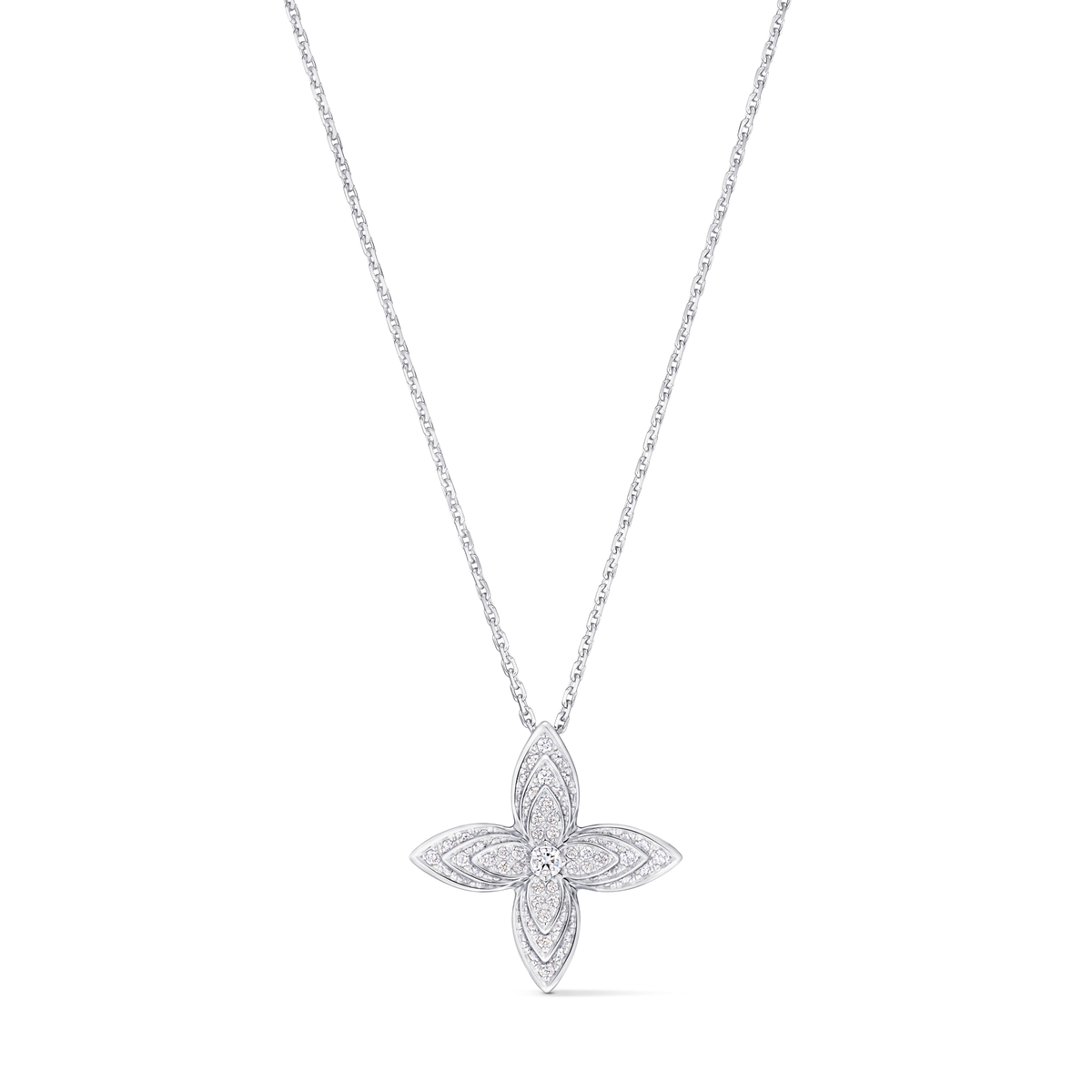 Idylle Blossom Pendant, White Gold and Diamonds