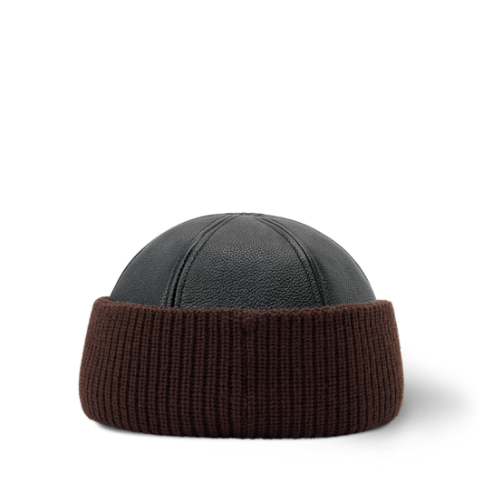 LV Arctic Leather And Knit Beanie