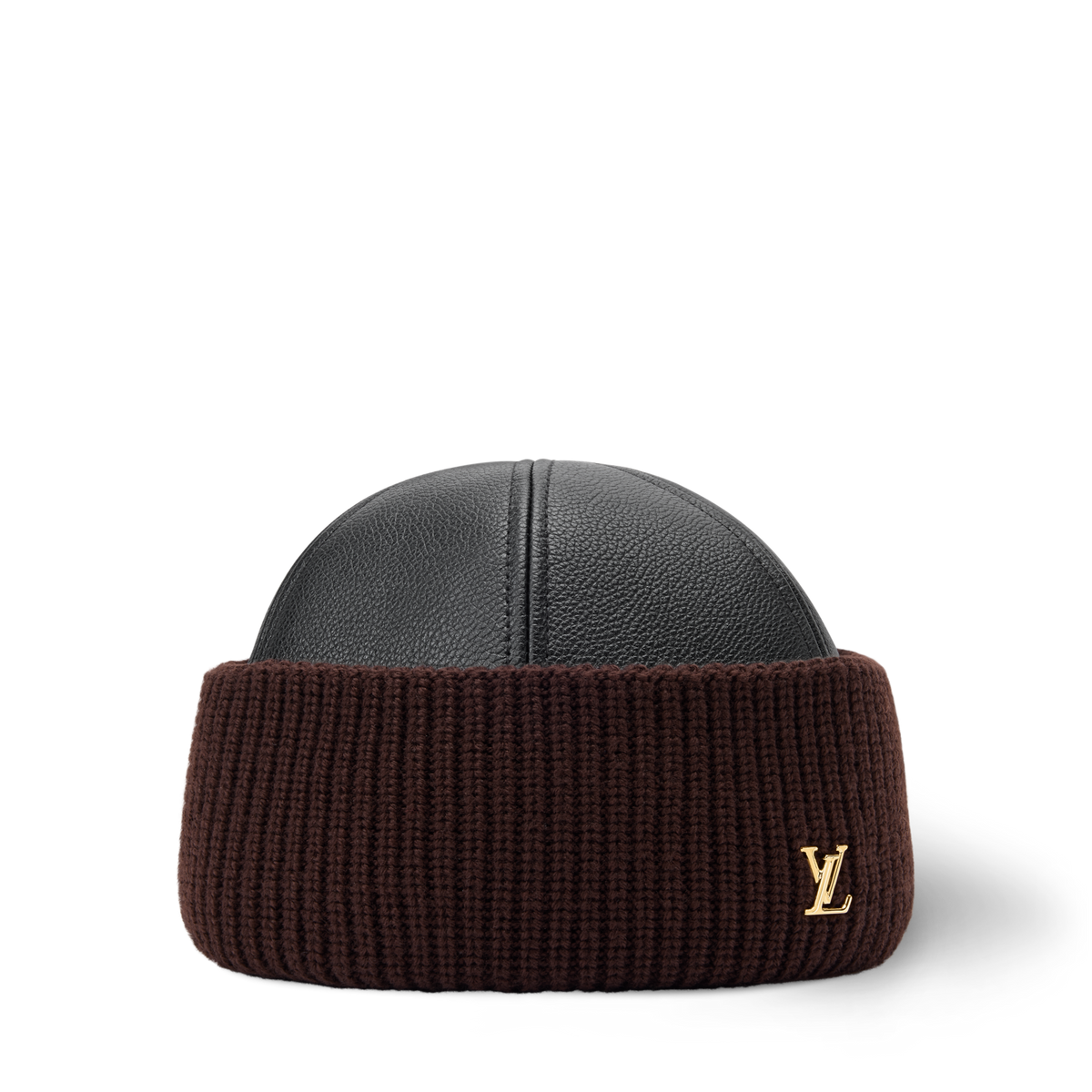 LV Arctic Leather And Knit Beanie