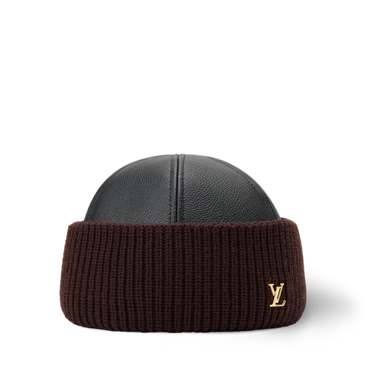 LV Arctic Leather And Knit Beanie