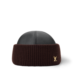 LV Arctic Leather And Knit Beanie