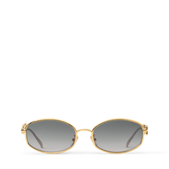 LV Script Metal Round Sunglasses