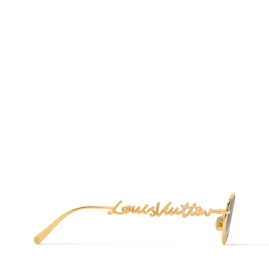 LV Script Metal Round Sunglasses