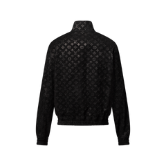 Monogram Debossed Suede Tracksuit Jacket