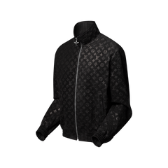 Monogram Debossed Suede Tracksuit Jacket