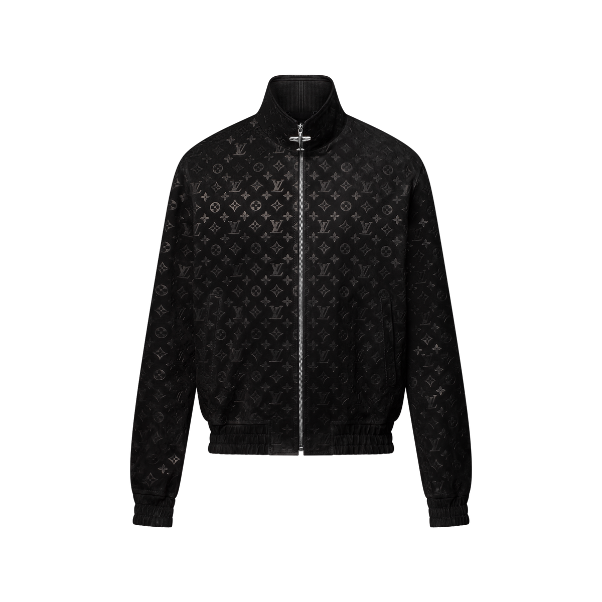 Monogram Debossed Suede Tracksuit Jacket