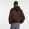 Monogram Embossed Suede Hoodie