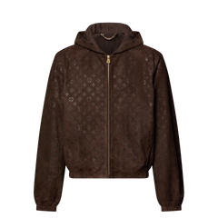 Monogram Embossed Suede Hoodie