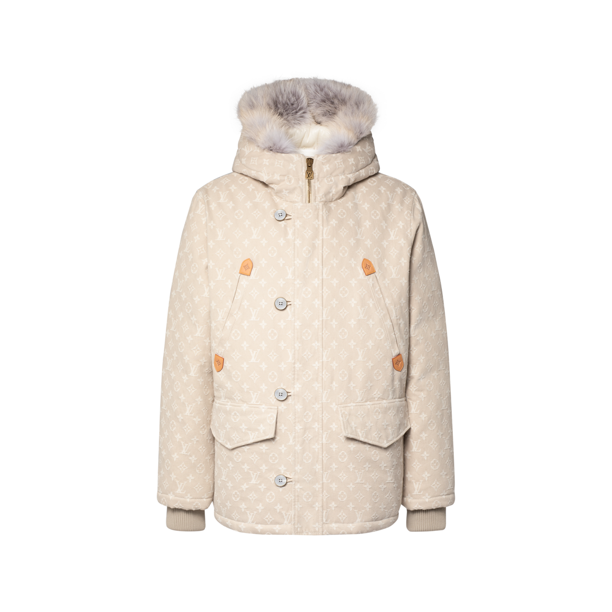 Monogram Water-Repellent Denim Down Parka